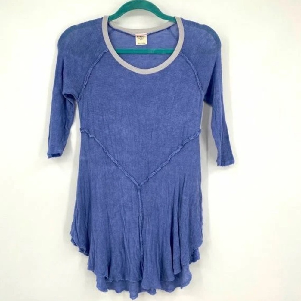 Free People Intimately Free Blue Weekend Top - Picture 5 of 7